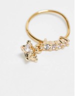 cut out star 10mm belly bar in gold plated