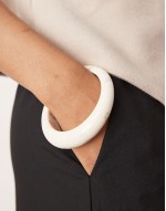 resin bangle bracelet in cream