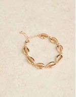chain bracelet with faux shell detail in gold tone