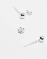 4mm plain ball stud earrings in sterling silver