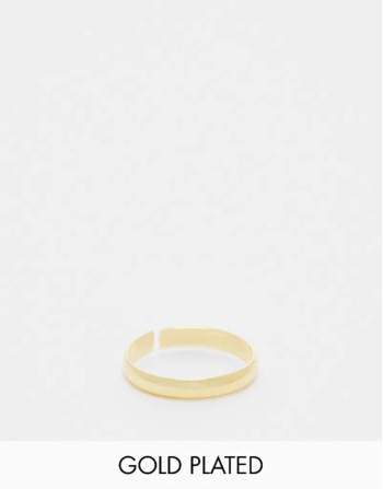2.5mm toe ring in gold plated