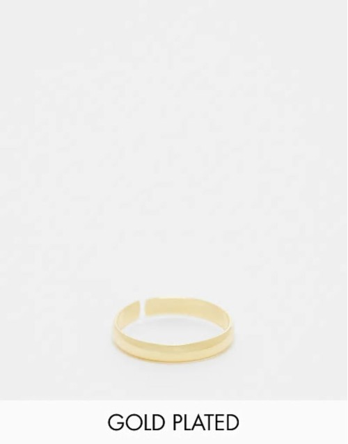 2.5mm toe ring in gold plated