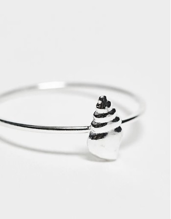 shell ring in sterling silver