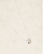 polished drop chain necklace in sterling silver plated