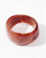 bangle bracelet with abstract detail in amber