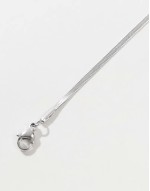 Z stainless steel silver plated omega bracelet in silver