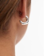 chunky hoops in silver