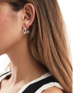 chunky hoops in silver