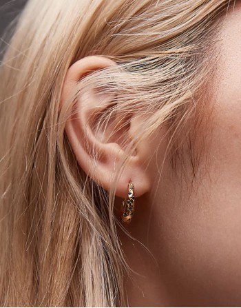 18ct gold vermeil sapphire star huggie hoop earrings