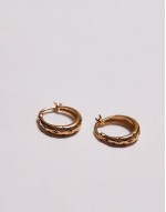 18ct gold vermeil sapphire star huggie hoop earrings