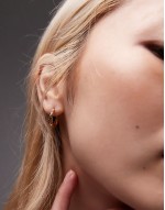 18ct gold vermeil sapphire star huggie hoop earrings