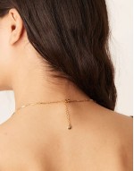 mixed lucky charm necklace in gold plated