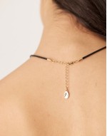 moonstone pendant cord necklace in white