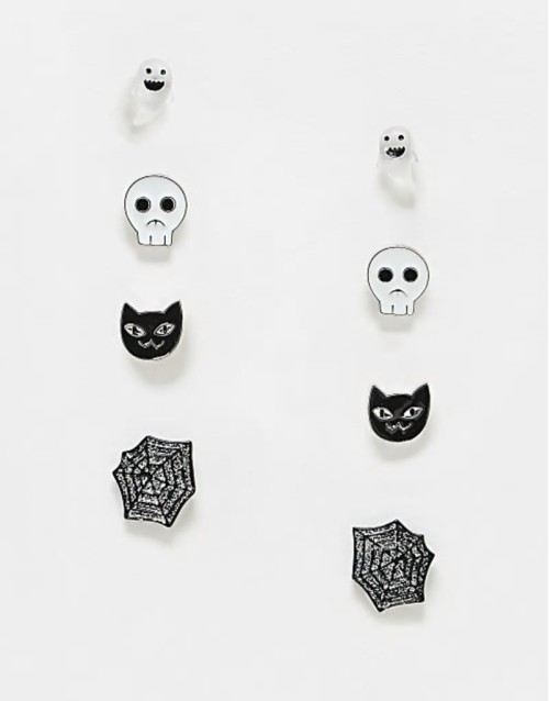 pack of 4 earrings with novelty design