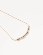 necklace with molten pendant in gold tone