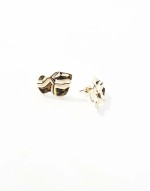 18k plated molten effect earrings in gold