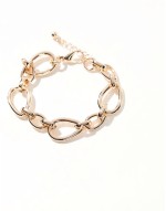 bracelet with oval chain detail in gold tone