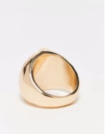 ring with real semi precious tigers eye stone in gold tone