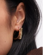 2 x ARKET gold plated bow jewellery
