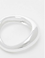 silver plated wave ring