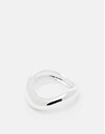 silver plated wave ring