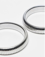 Benny pack of 2 snake chain bangles in silver tone