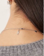Lost Souls stainless steel mini heart charm necklace in silver