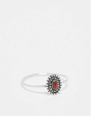 oval cornelian ring in sterling silver