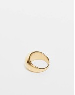 waterproof stainless steel ring with bubble design in gold